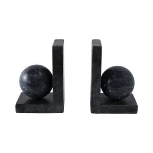 HELTONPORT SET OF 2 BLACK BOOKENDS 6 (IN) 1