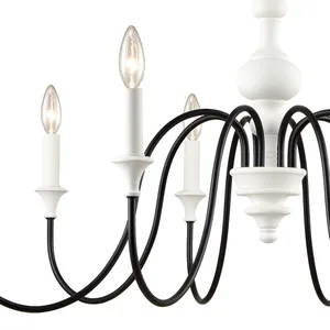 Val de Loire 36″ Wide 8-Light Chandelier - White 4