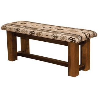 Barnwood 36-inch Bench - Upholstered Seat - Customer Material