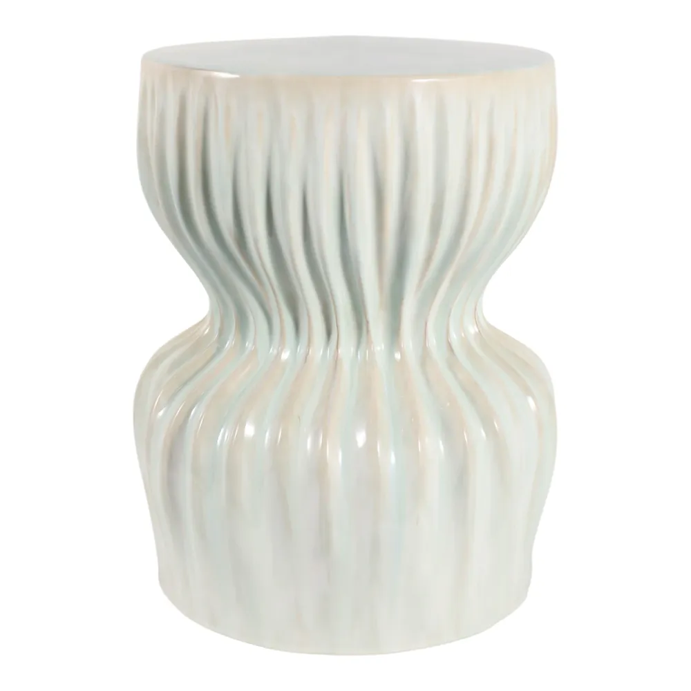 LEONAMILL WHITE GARDEN STOOL 19 (IN)