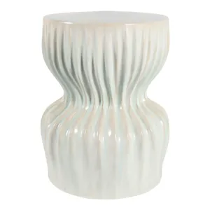 LEONAMILL WHITE GARDEN STOOL 19 (IN) 3