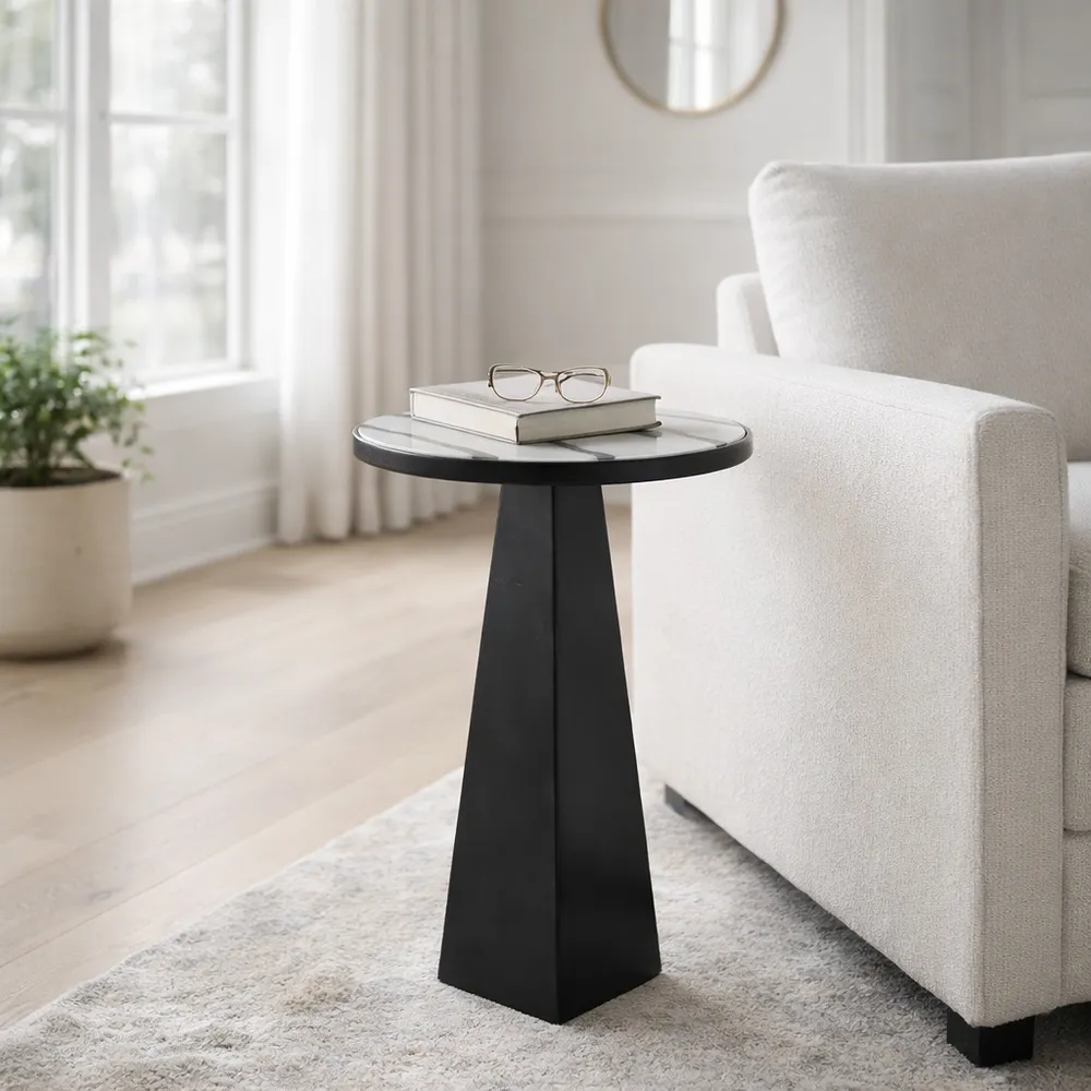 ANTONHOLM WHITE TABLE 23 (IN)