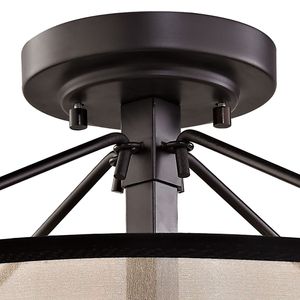 Diffusion 18'' Wide 3-Light Semi Flush Mount - Oil Rubbed Bronze 4