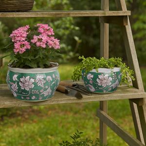 WATSONCLIFF SET OF 2 GREEN PLANTER 7 (IN) 12