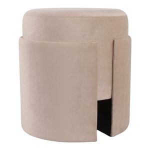 HADLEYTON IVORY OTTOMAN 18 (IN) 3