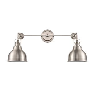 Skillet 12'' High 2-Light Sconce - Satin Nickel 1