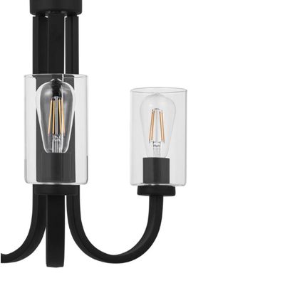 Melina 17″ Wide 3-Light Chandelier - Matte Black