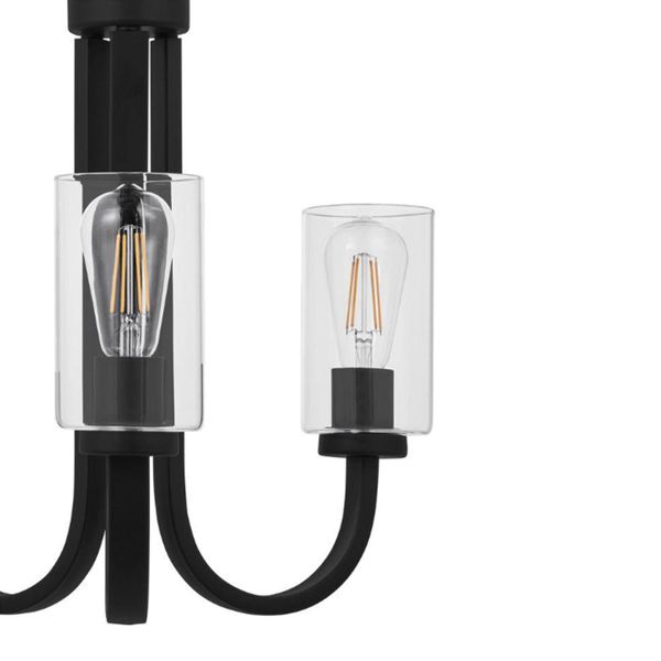 Melina 17'' Wide 3-Light Chandelier - Matte Black