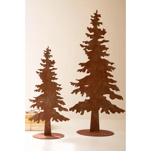 Set of 4 Rustic Metal Christmas Trees and Reindeer 7