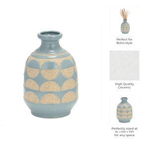 CASTON BLUE VASE 10 (IN) 7