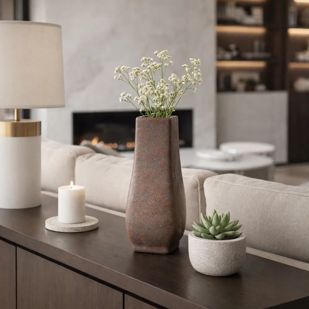 CORBINPORT BROWN VASE 14 (IN)