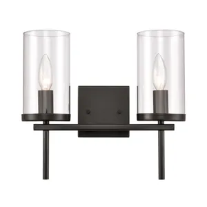Oakland 13.5'' Wide 2-Light Vanity Light - Black 1