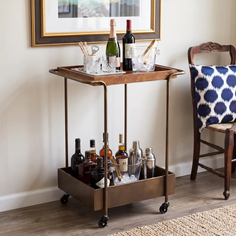 Antioch Bar Cart Brown