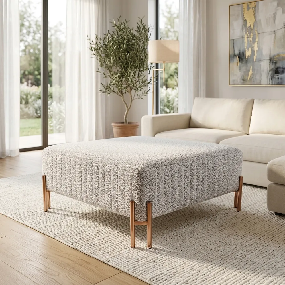 ARNETTPARK BLACK OTTOMAN 18 (IN)