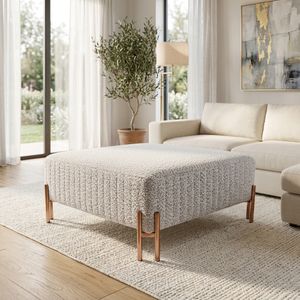 ARNETTPARK BLACK OTTOMAN 18 (IN) 9