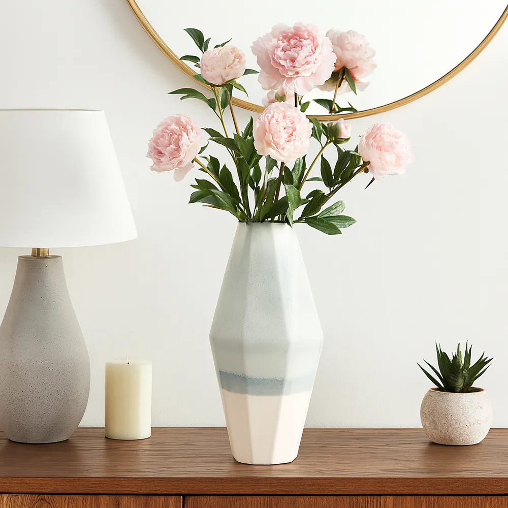 ROMANROSE BLUE VASE 18 (IN)