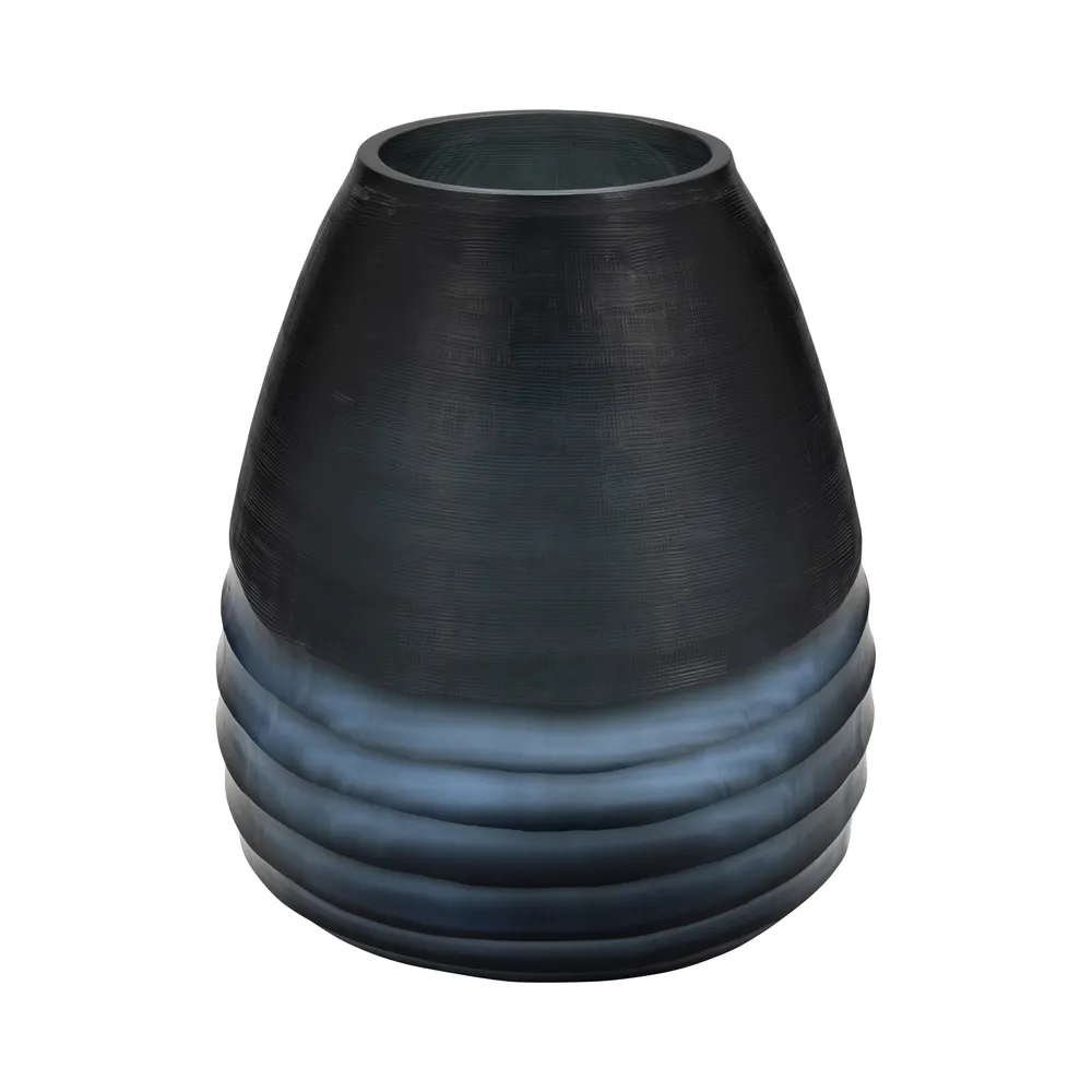 CARTERHAVEN BLUE GLASS VASE 11 (IN)