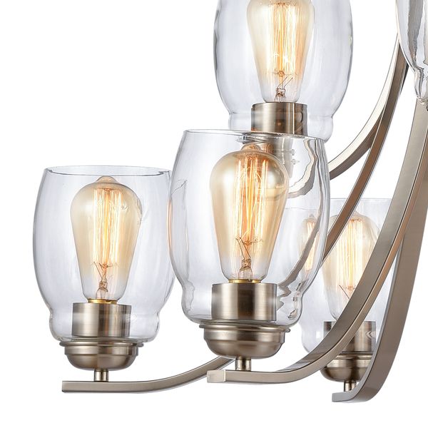 Calistoga 30.5'' Wide 9-Light Chandelier - Brushed Nickel