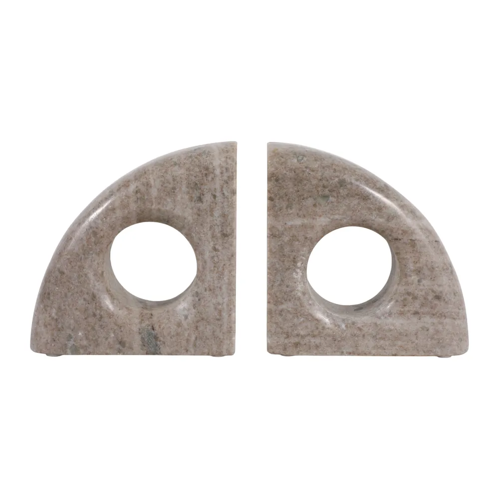 COLTONLAND SET OF 2 TAN BOOKENDS 6 (IN)