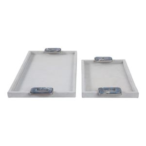 STORMMORE SET OF 2 WHITE TRAY 2 (IN) 5