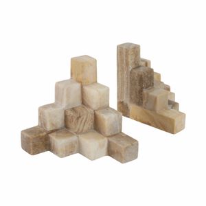 GARLANDSIDE SET OF 2 TAN BOOKENDS 6 (IN) 4