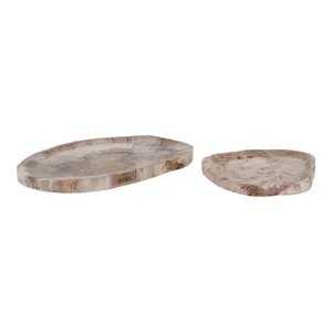 GLENSTONE SET OF 2 BROWN TRAY 2 (IN) 1