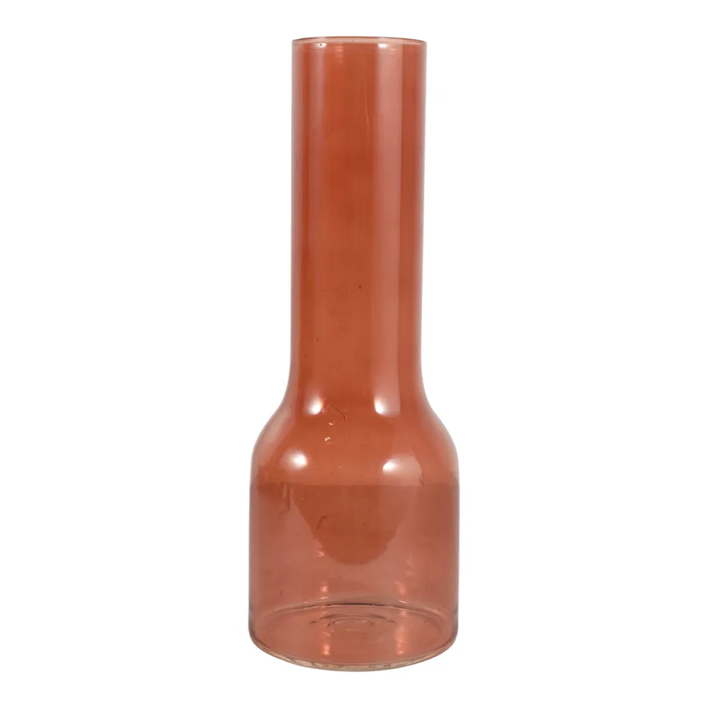 HOLLISBEACH BROWN GLASS VASE 16 (IN)