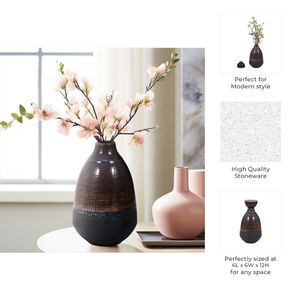 CARLINFIELD BROWN VASE 12 (IN) 10