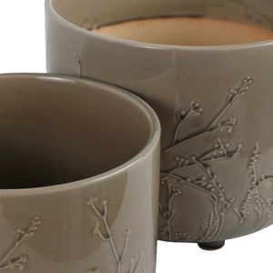 GARNETTHAM SET OF 2 GREEN PLANTER 10 (IN) 6