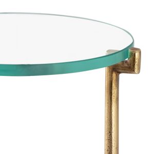 Bump Out Accent Table - Aged Brass 4