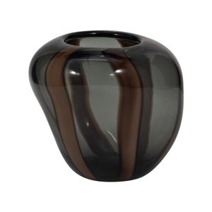 VALEBROOK BROWN GLASS VASE 7 (IN) 4