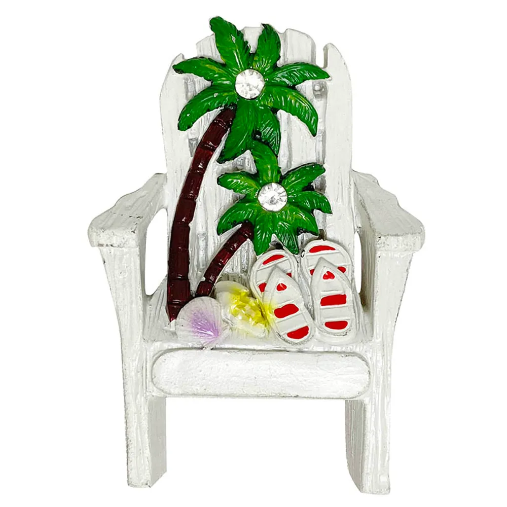3" BEACH CHAIR W/PALM TREE MAGNET