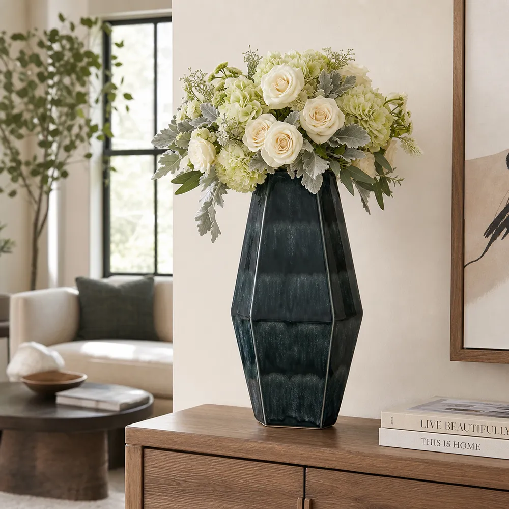 EASTONBURN GREEN VASE 21 (IN)