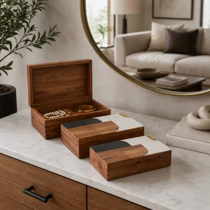 MAEBEACH SET OF 3 BROWN BOXES 4 (IN) 11