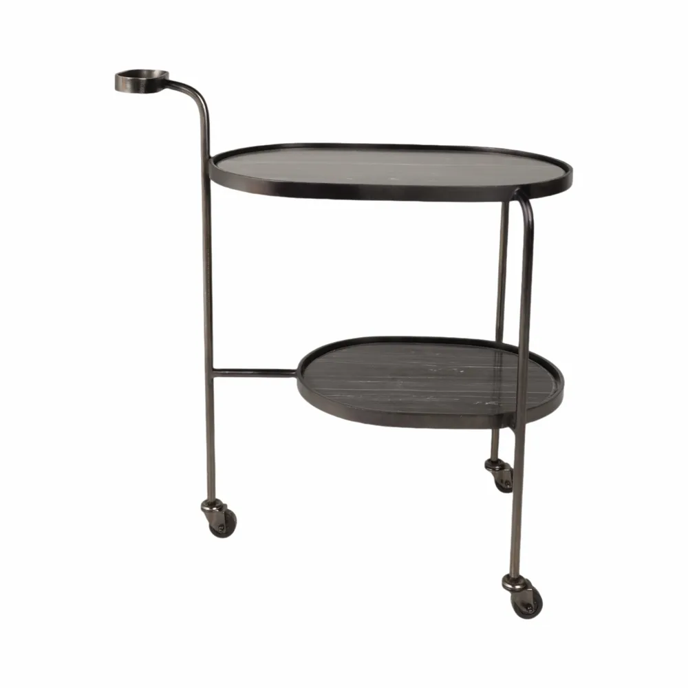 COLINOAK GRAY BAR CART 33 (IN)