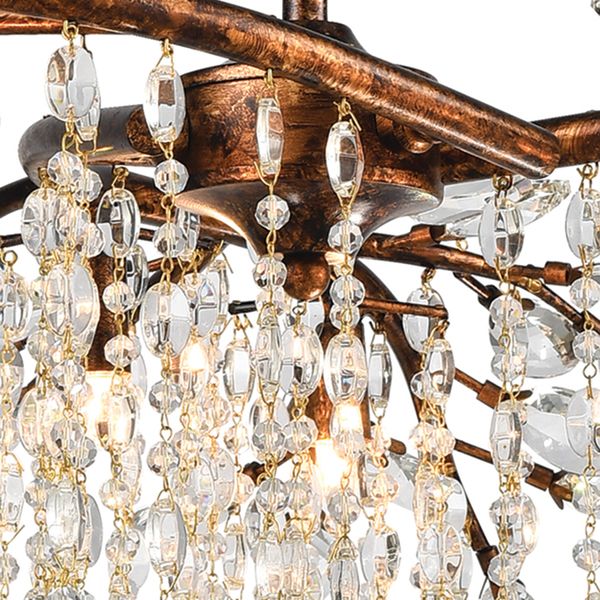 Elia 32'' Wide 6-Light Chandelier - Spanish Bronze