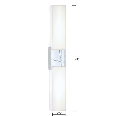 Artemis 24″ High Integrated LED Sconce - Chrome