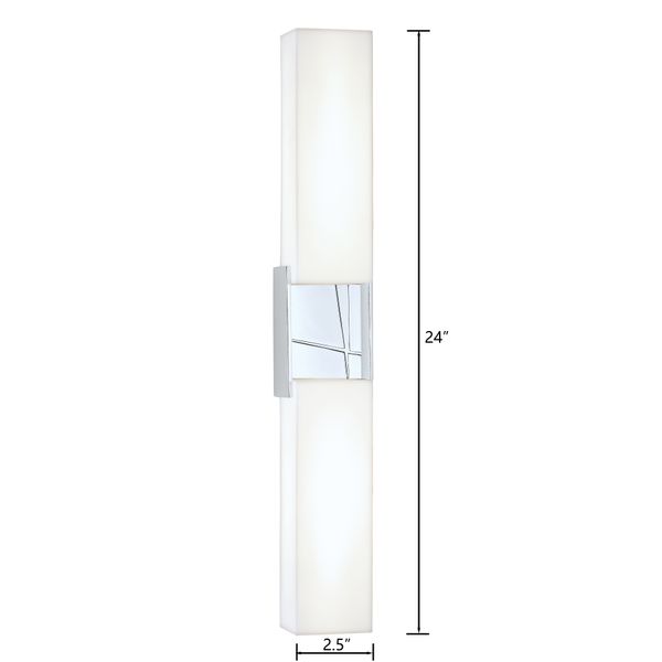 Artemis 24'' High Integrated LED Sconce - Chrome