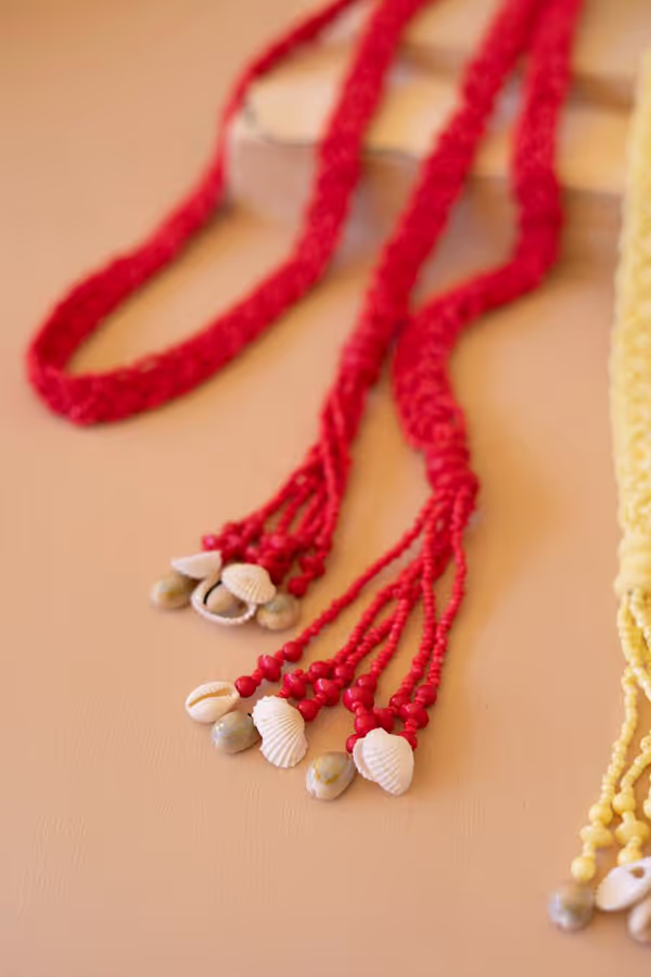 Seeded-Bead Belt / Saffron