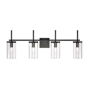 Oakland 32.5'' Wide 4-Light Vanity Light - Black 2