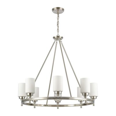 Dawson 33'' Wide 8-Light Chandelier - Satin Nickel