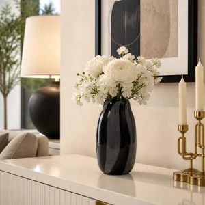 TARYNSHAW BLACK GLASS VASE 10 (IN) 12