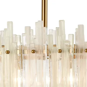 Brinicle 36″ Wide 6-Light Linear Chandelier - Aged Brass 4