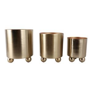 CLAYLAND SET OF 3 GOLD PLANTER 13 (IN) 5