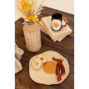 Ceramic Fried Egg Platter 3