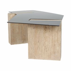 67" LAVANA TRAVERTINE COFFEE TABLE 4