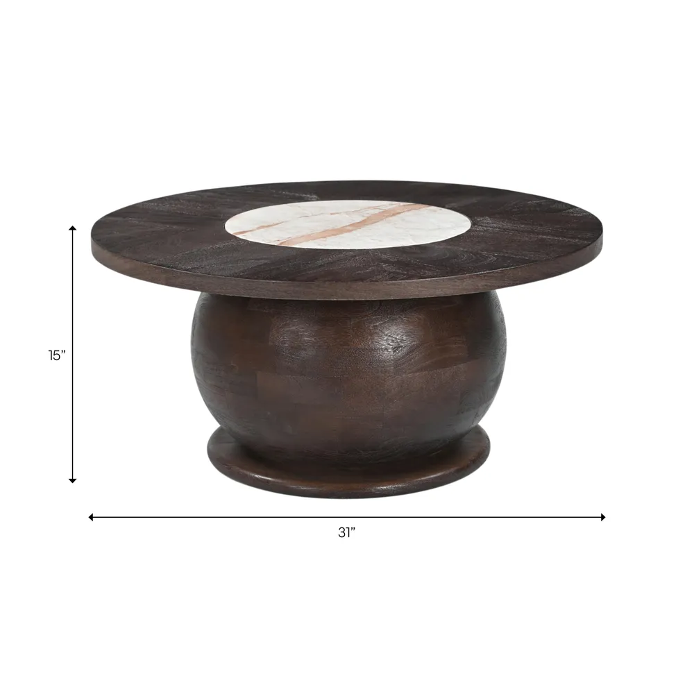 ELDERPARK BROWN COFFEE TABLE 15 (IN)