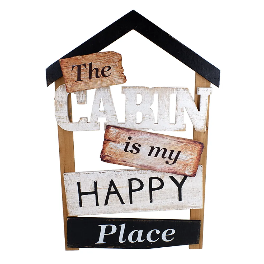 23-1/2" CABIN IS MY HAPPY PLACE SIGN