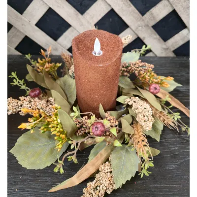 Wheat Berry 4.5in Candle Ring