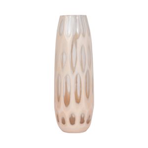 HATCHERHAVEN TAN GLASS VASE 18 (IN) 3